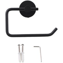 Euro Black Wall Mounted Pin Toilet Roll Holder